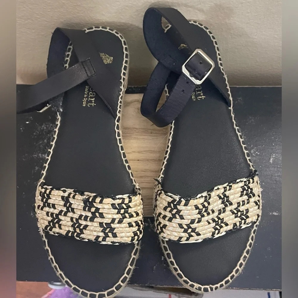 Paseart Women’s Leather Ankle Wrap Espadrille Sandals Size 40 US 9 Made in Spain - Picture 5 of 11